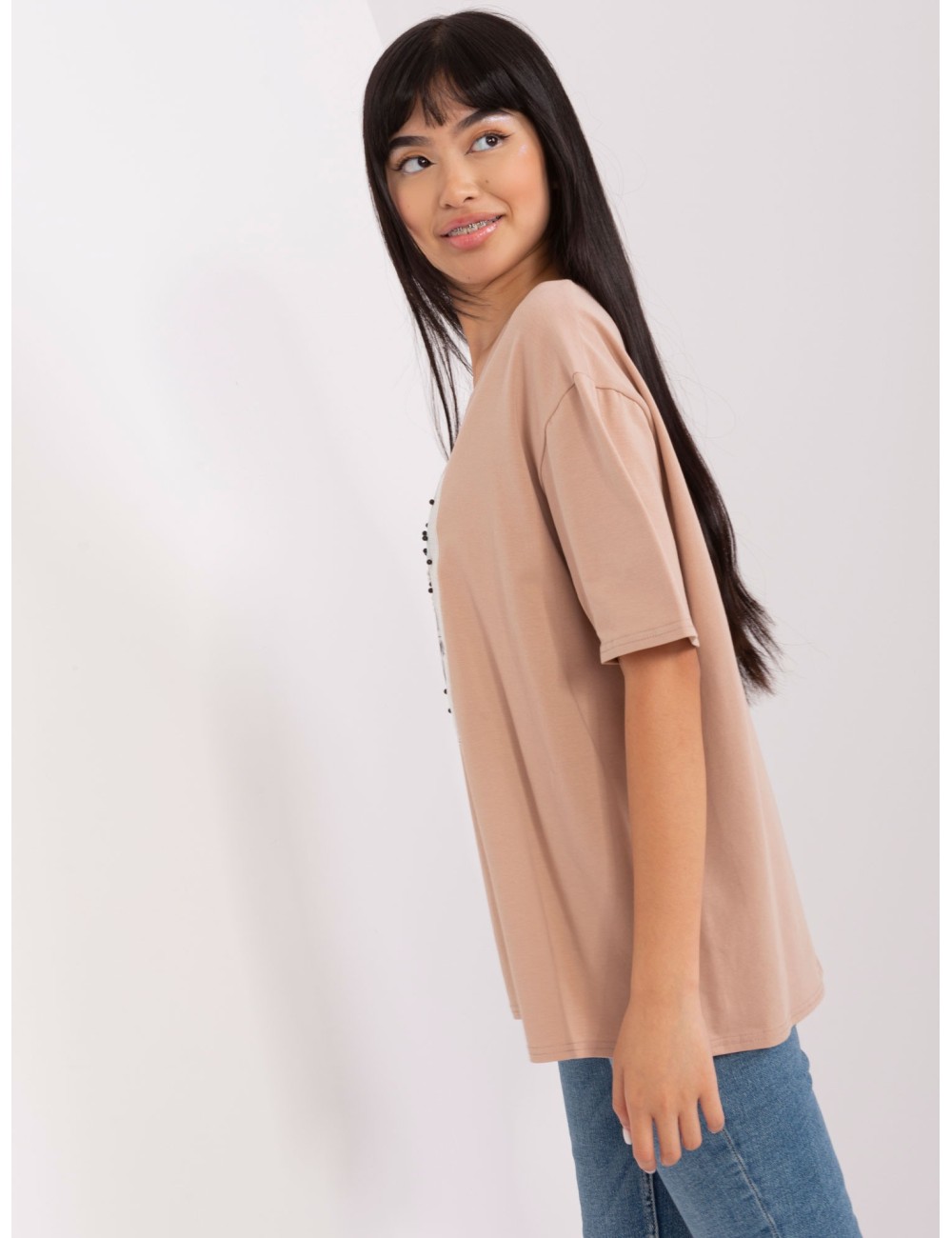 Bawełniany t-shirt z nadrukiem