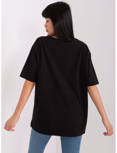 T-shirt z nadrukiem i aplikacją