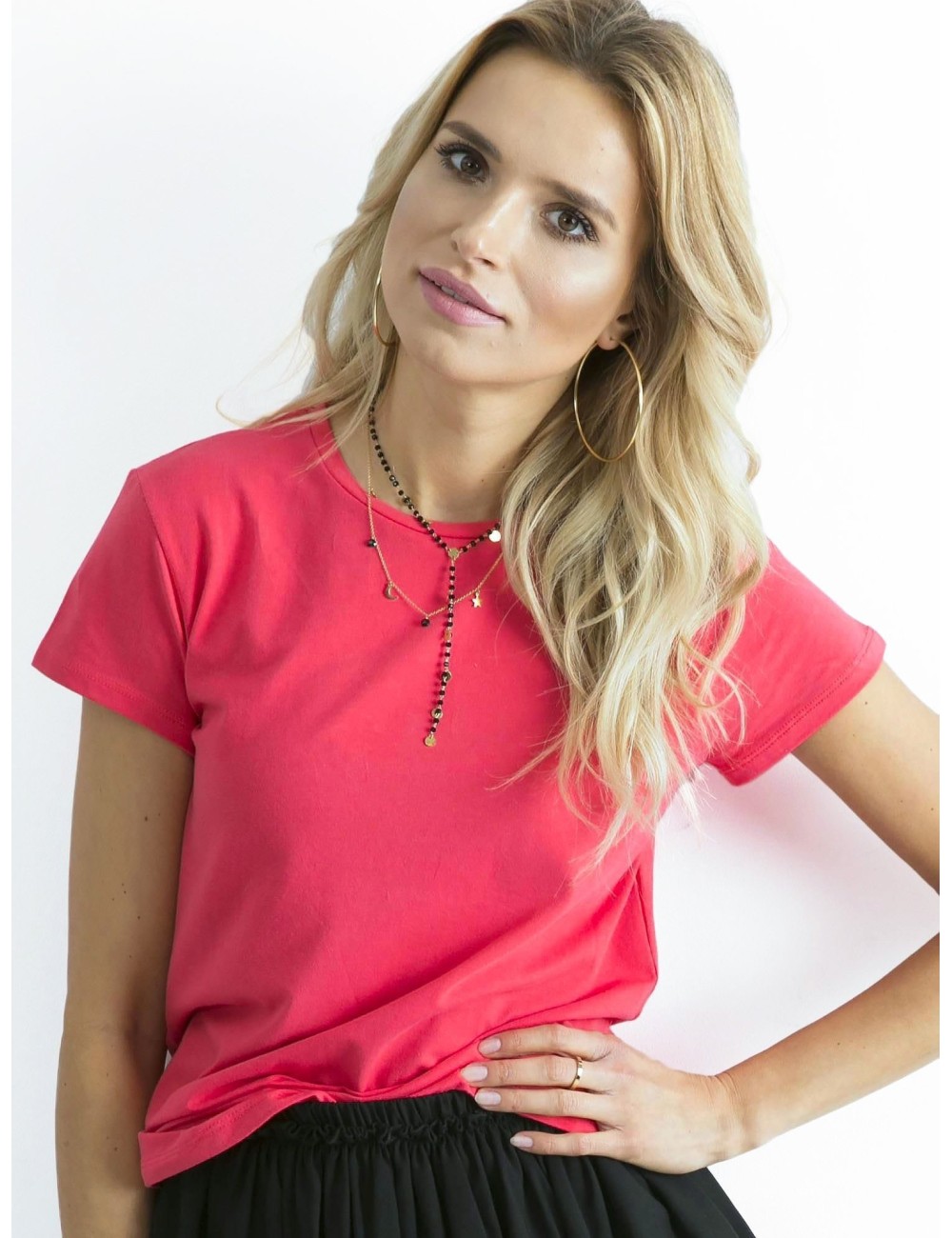 Malinowy t-shirt Peachy