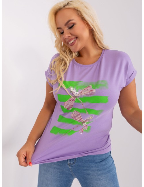 Bluzka plus size z nadrukiem