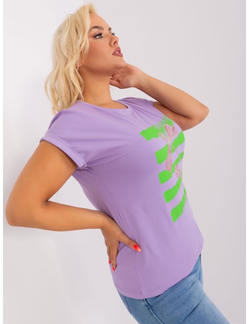 Bluzka plus size z nadrukiem