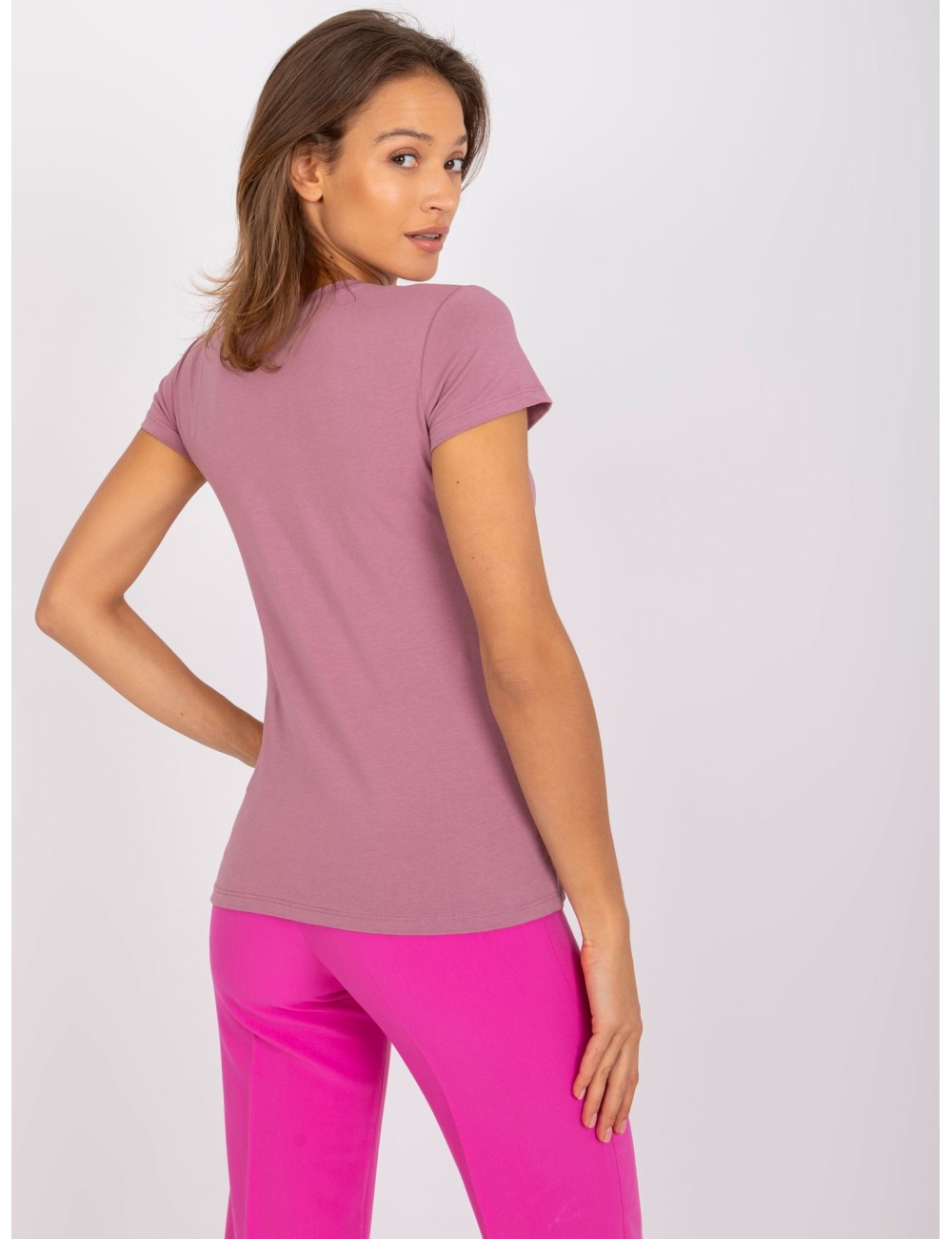 Wrzosowy t-shirt damski Peachy