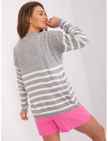 Damski sweter oversize w paski