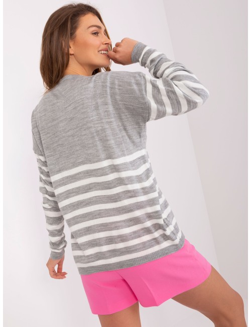 Damski sweter oversize w paski