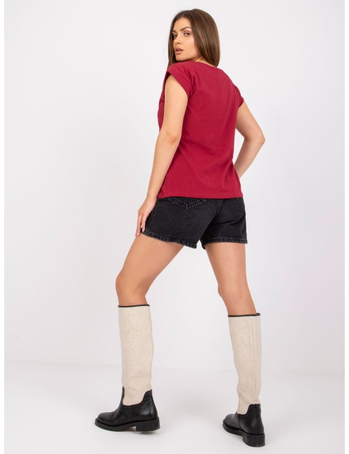 T-shirt-RV-TS-4833.91P-bordowy