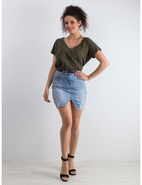 Bawełniany t-shirt V-neck