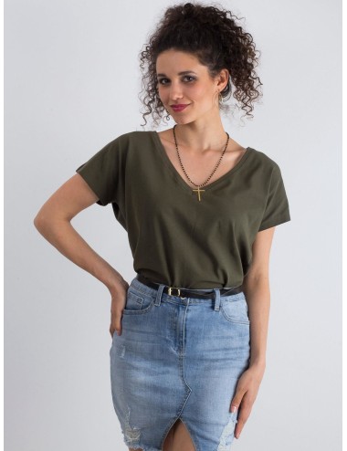 Bawełniany t-shirt V-neck