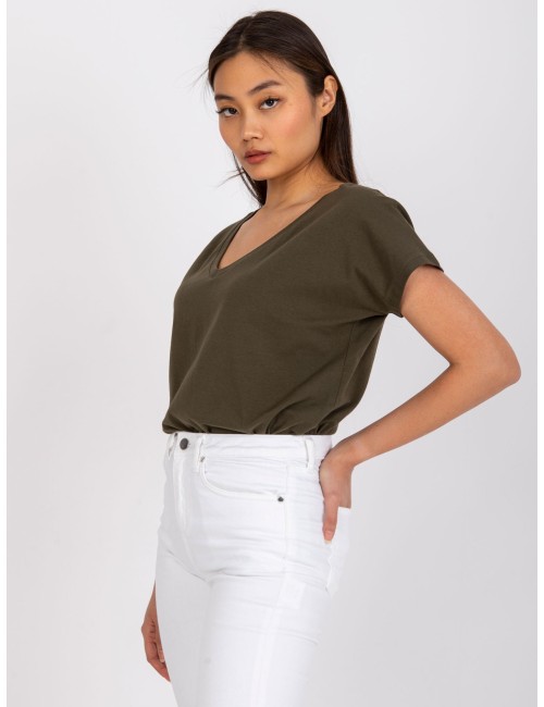 Bawełniany t-shirt V-neck