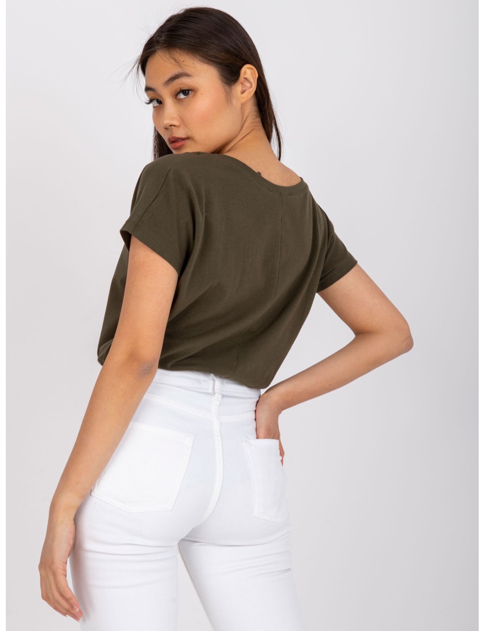Bawełniany t-shirt V-neck