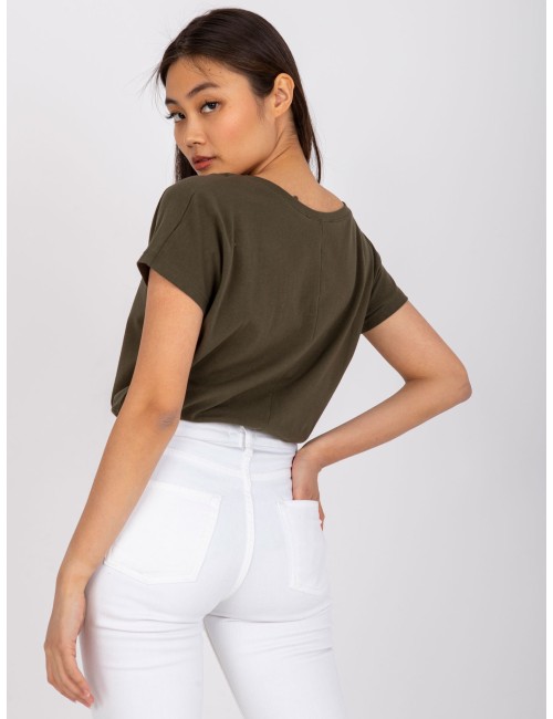 Bawełniany t-shirt V-neck
