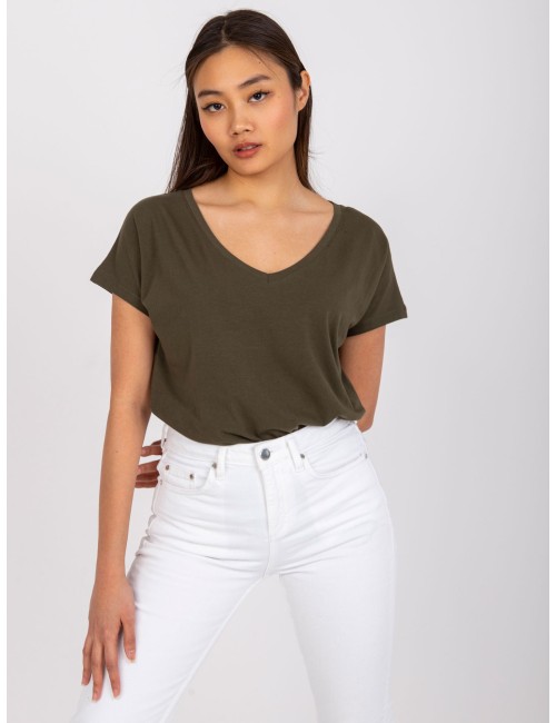 Bawełniany t-shirt V-neck