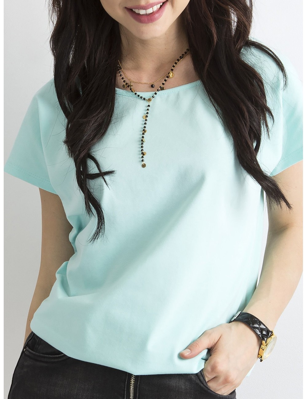Miętowy t-shirt Circle