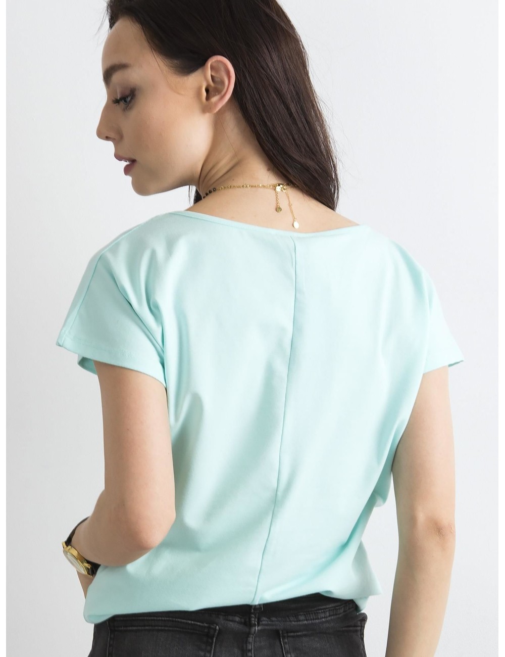 Miętowy t-shirt Circle