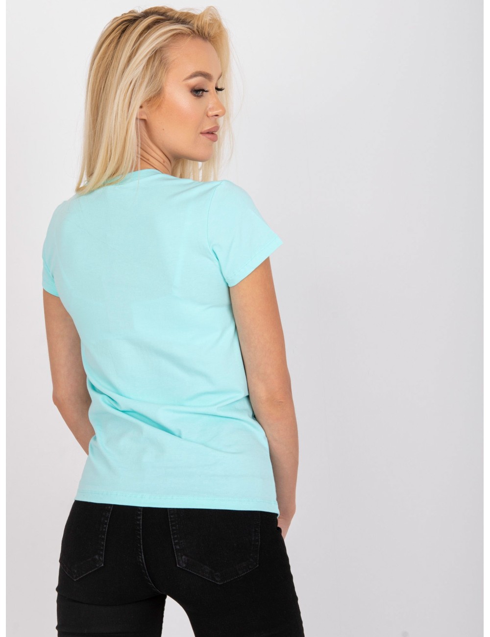 Miętowy t-shirt Peachy