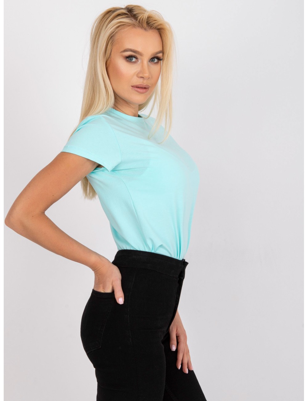 Miętowy t-shirt Peachy