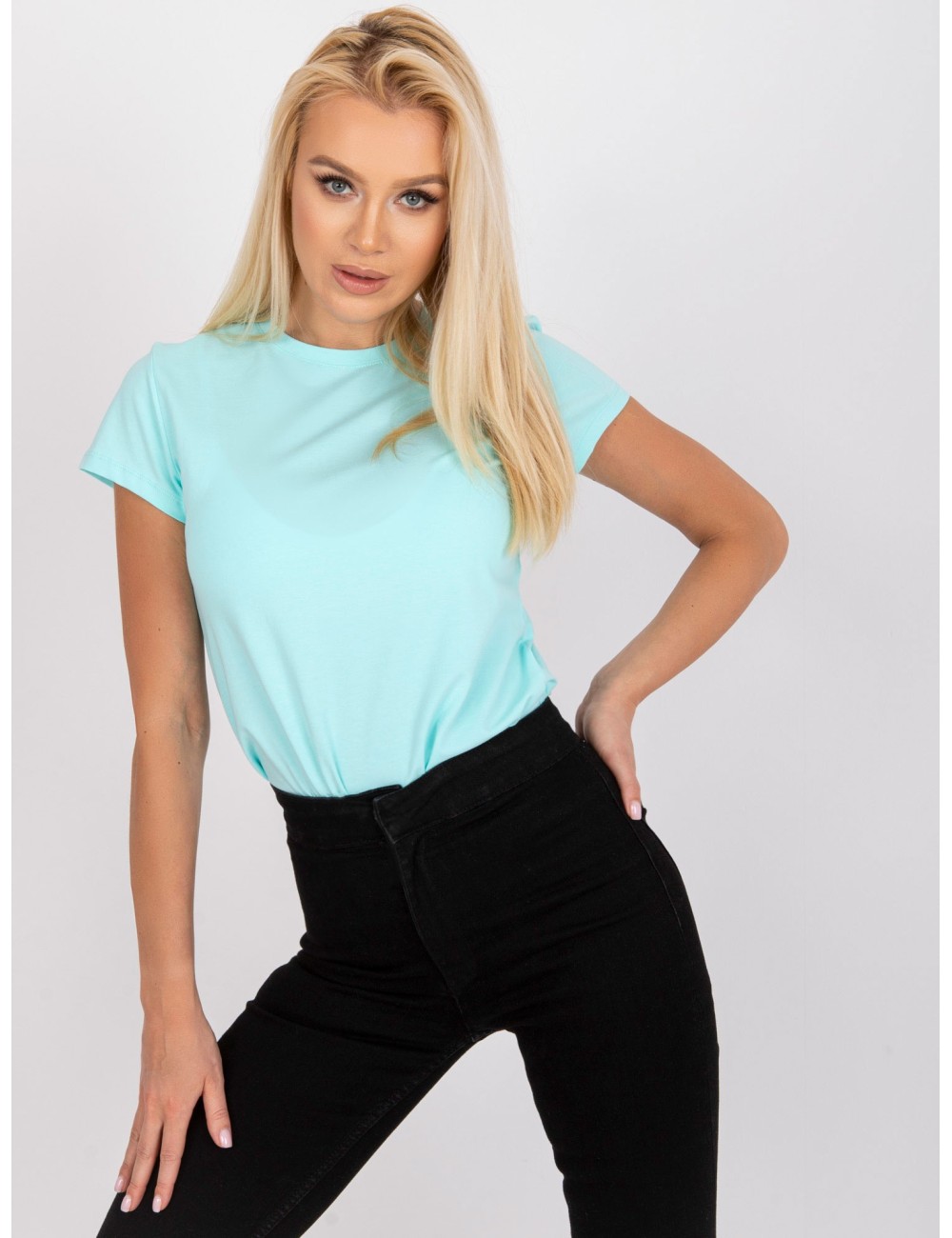 Miętowy t-shirt Peachy