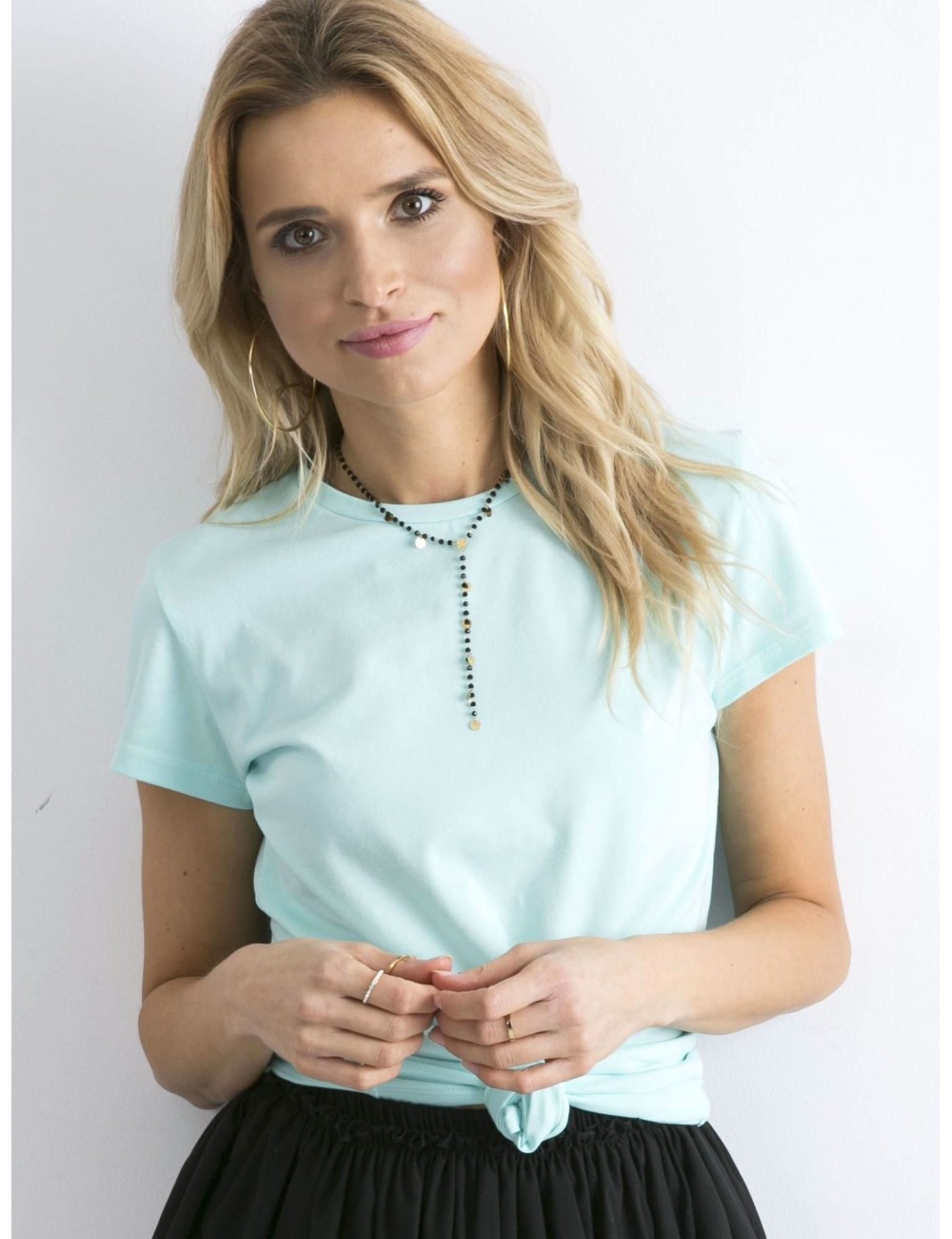 Miętowy t-shirt Peachy