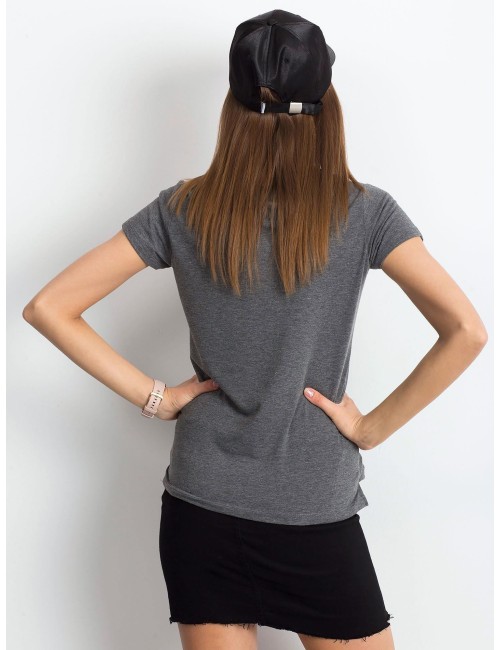 Melanżowy t-shirt w serek