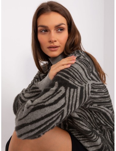 Damski sweter z golfem z wiskozą