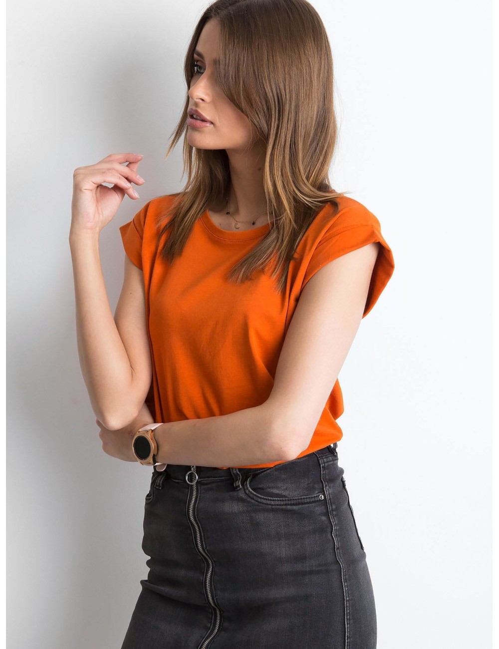 T-shirt-RV-TS-4833.93P-ciemny pomarańczowy