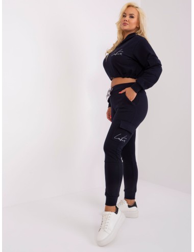 Komplet plus size ze spodniami cargo