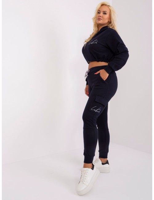 Komplet plus size ze spodniami cargo