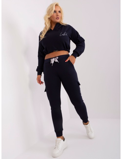 Komplet plus size ze spodniami cargo