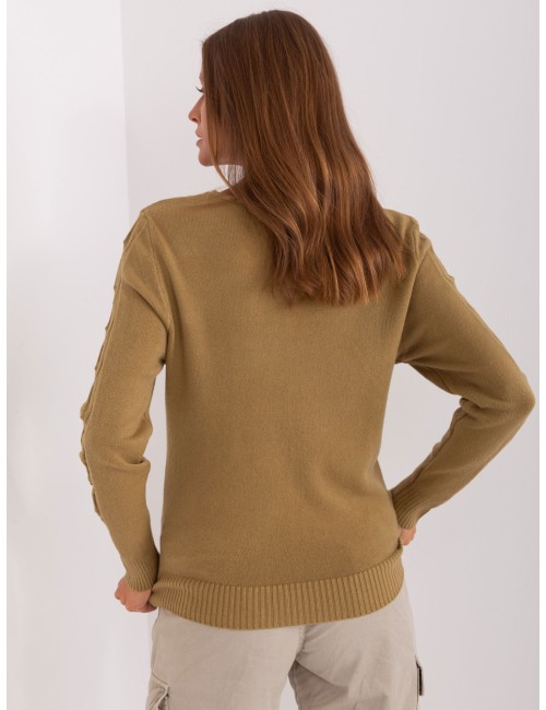 Sweter z warkoczami z bawełną