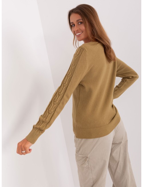 Sweter z warkoczami z bawełną