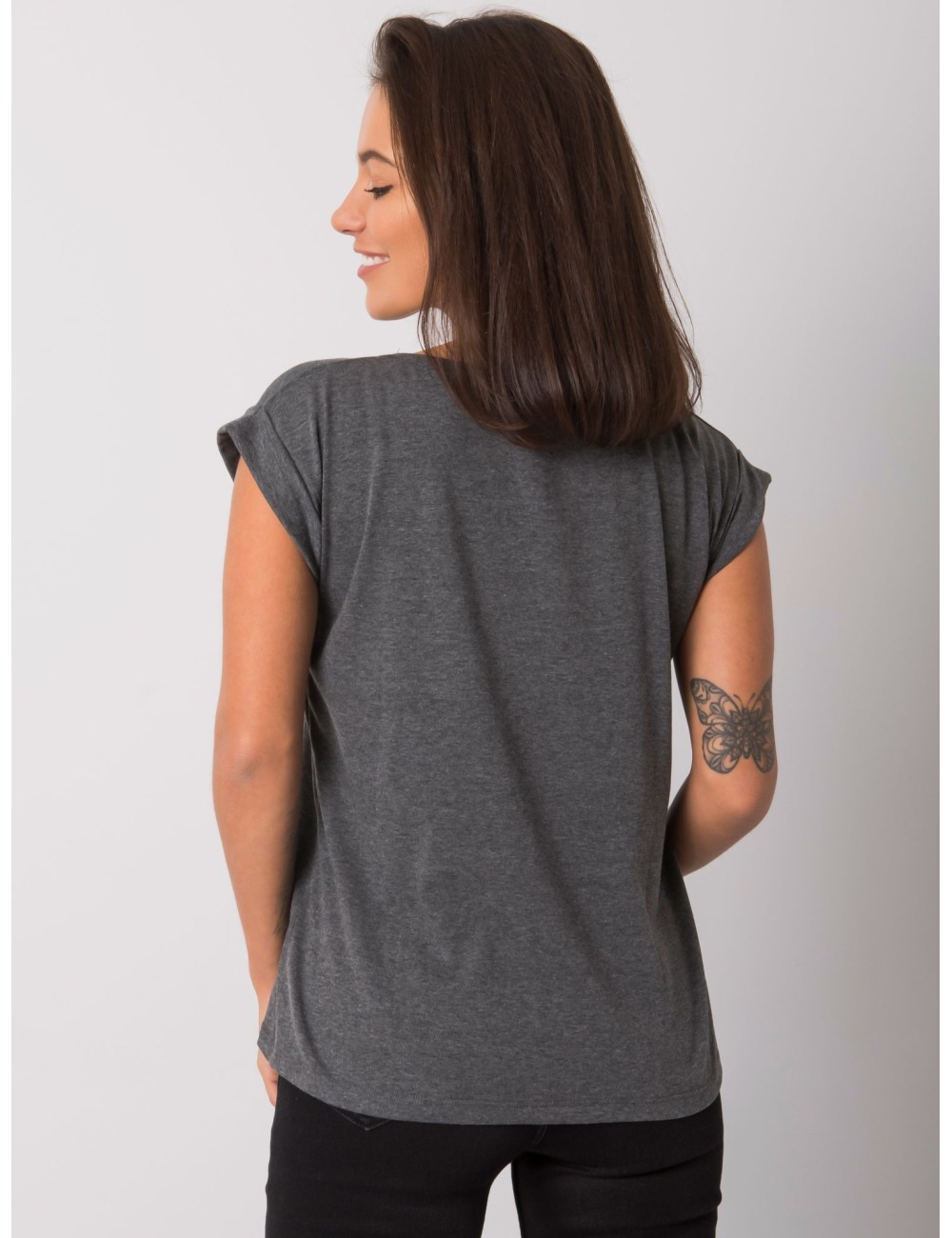 Melanżowy t-shirt damski