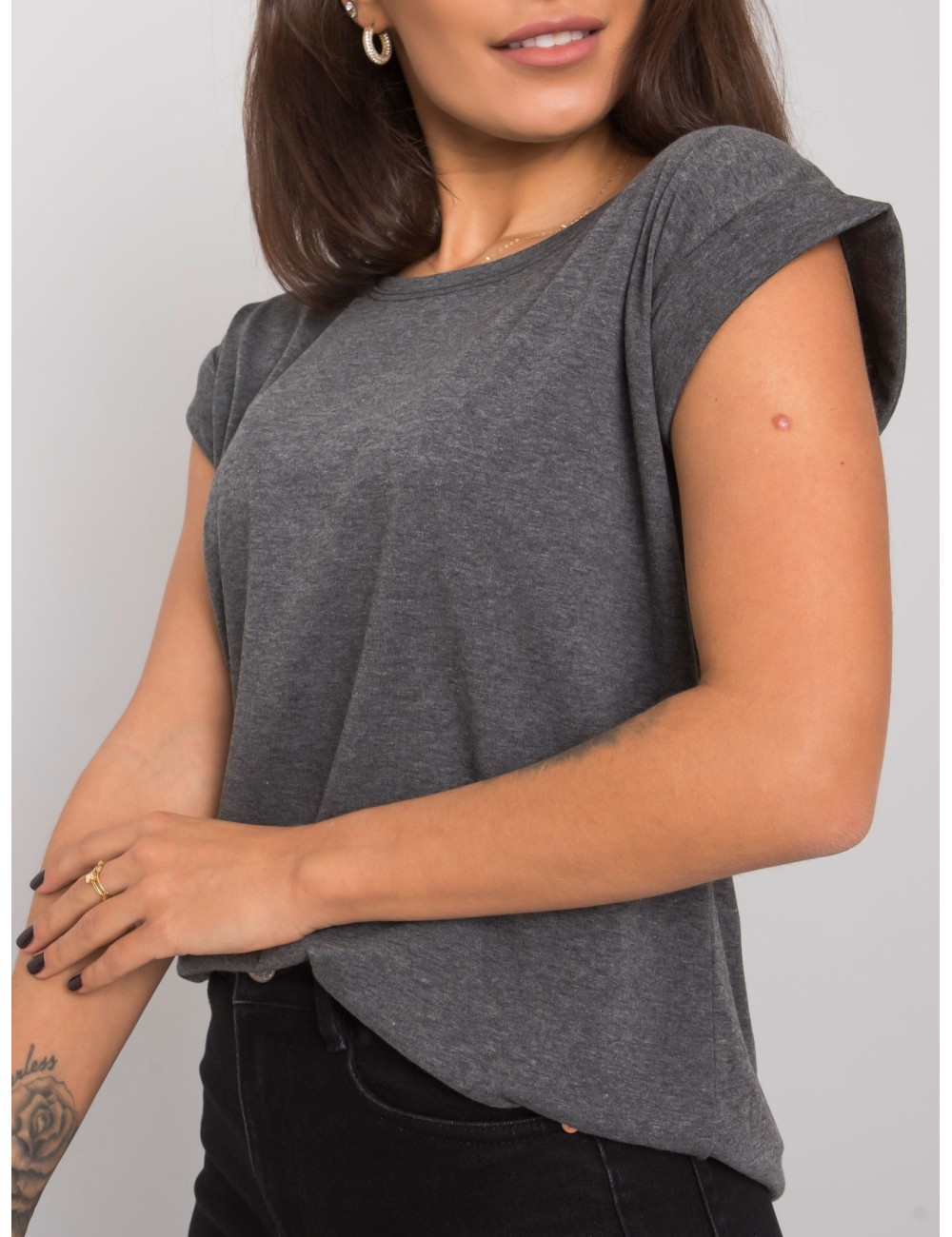 Melanżowy t-shirt damski