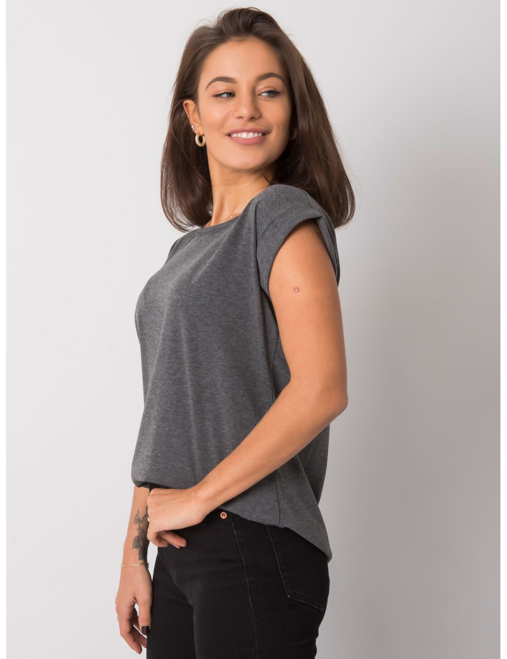 Melanżowy t-shirt damski