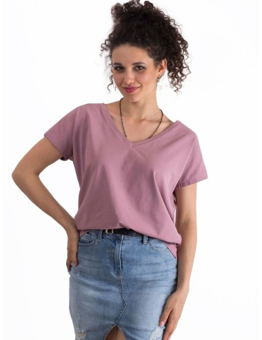T-shirt-RV-TS-4832.19P-ciemny różowy