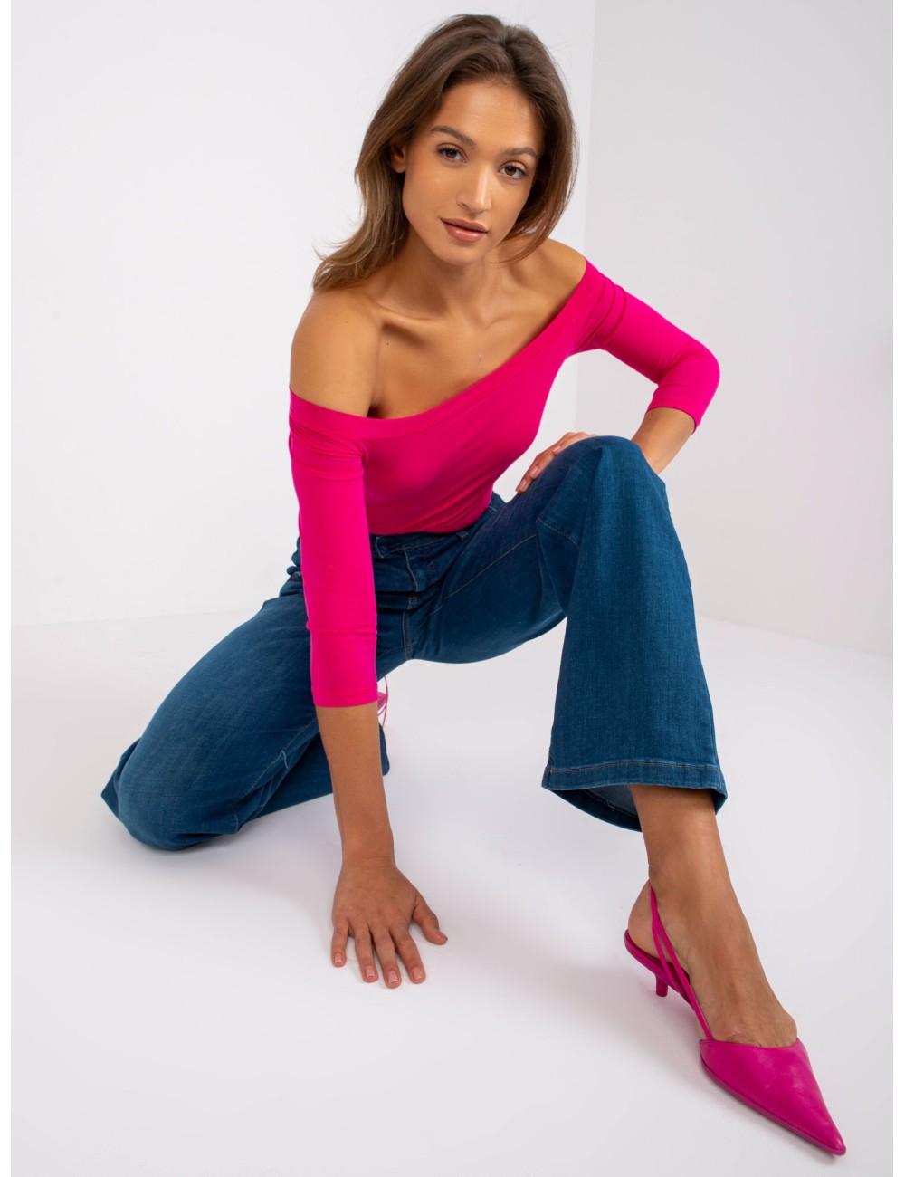 Dopasowana bluzka hiszpanka BASIC FEEL GOOD