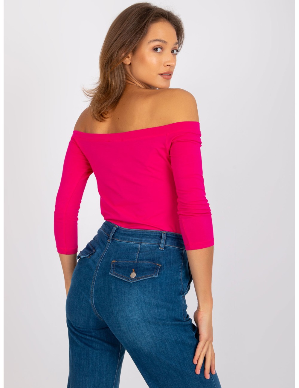 Dopasowana bluzka hiszpanka BASIC FEEL GOOD