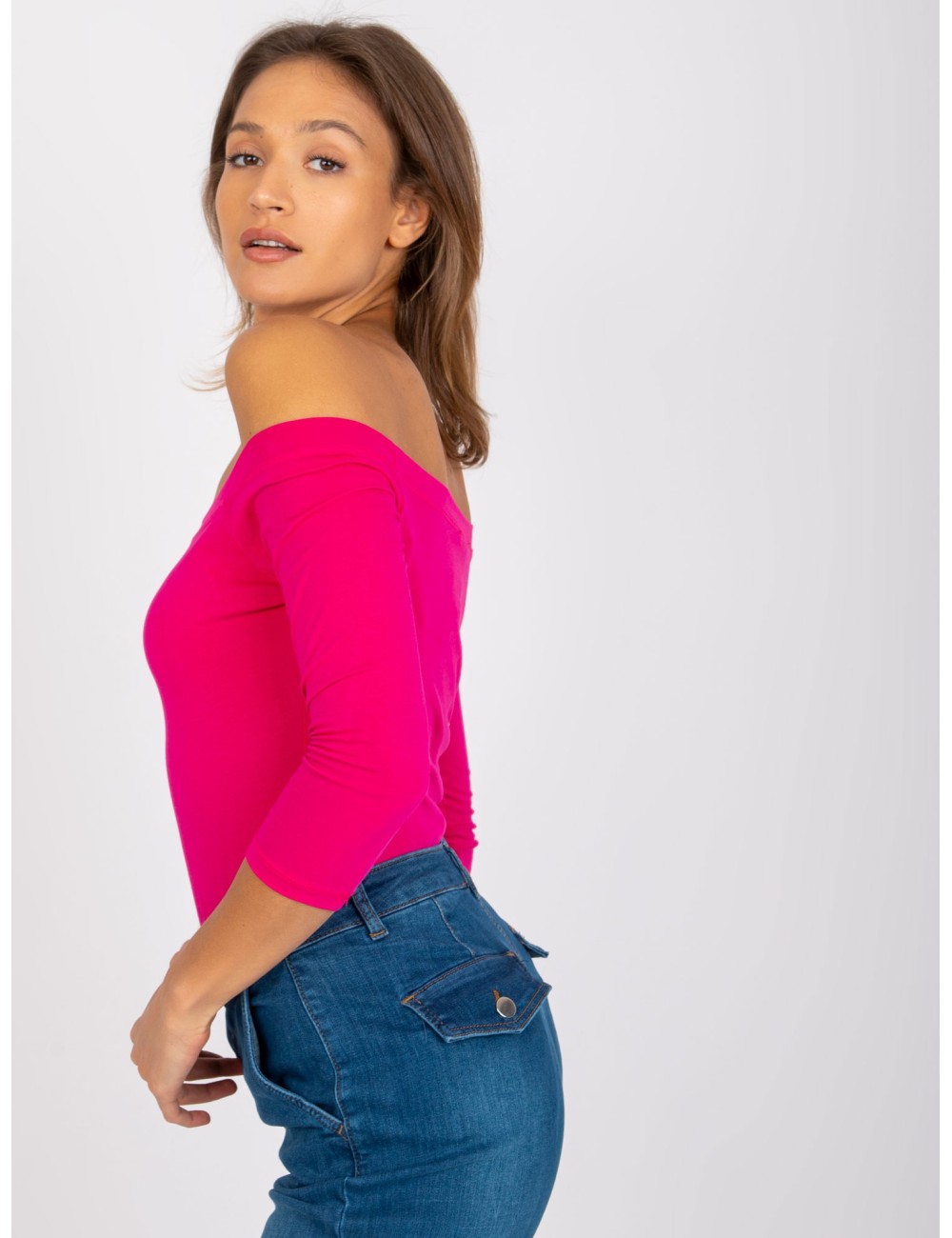 Dopasowana bluzka hiszpanka BASIC FEEL GOOD