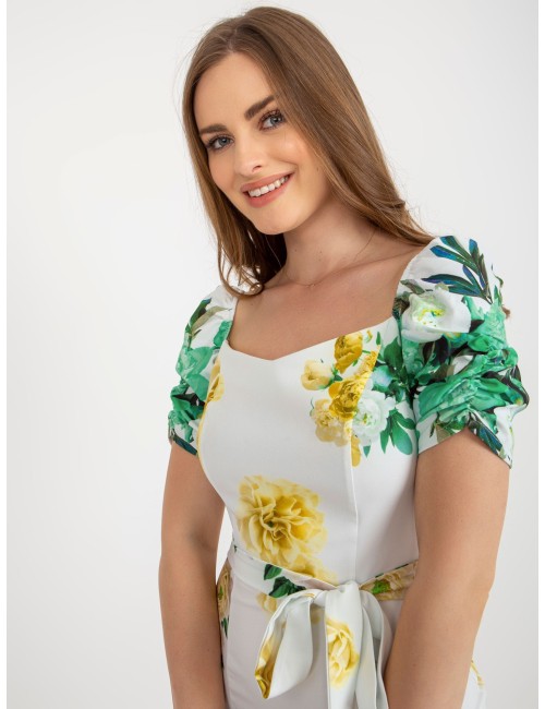 Mini sukienka koktajlowa w kwiaty