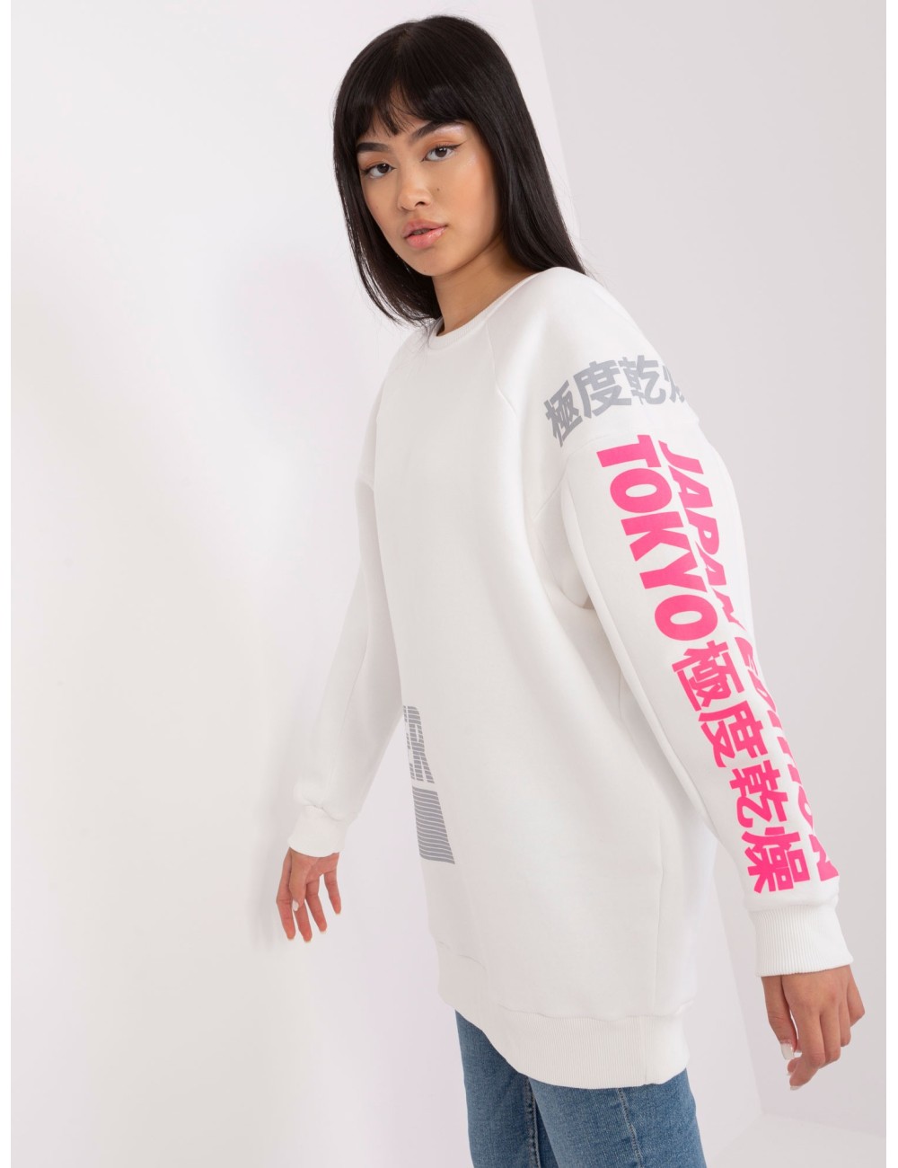 Damska bluza oversize z nadrukiem