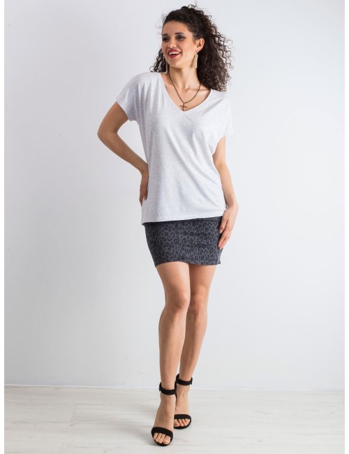 Melanżowy t-shirt V-neck