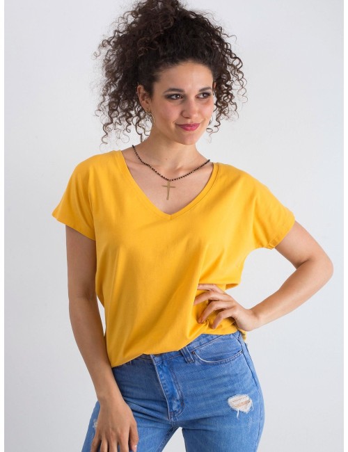 Bawełniany t-shirt V-neck