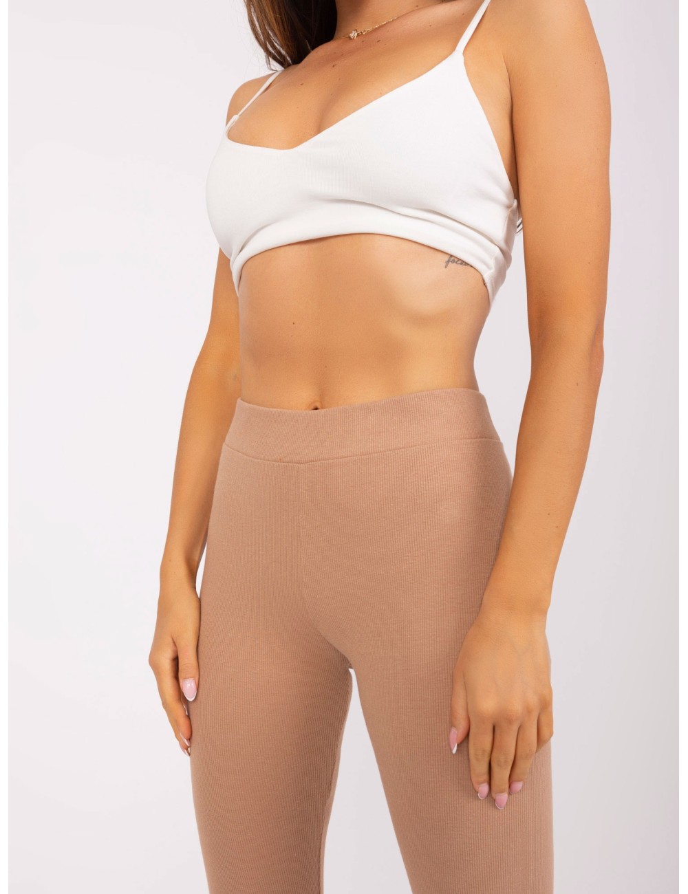 Legginsy basic w prążek