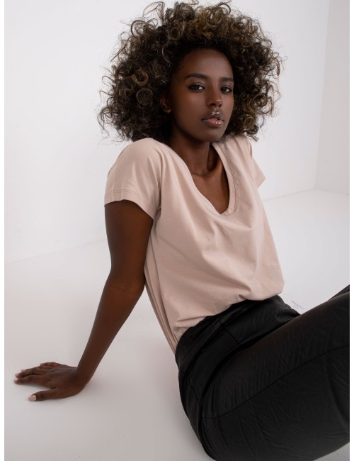 Bawełniany t-shirt V-neck