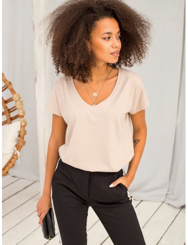 Bawełniany t-shirt V-neck