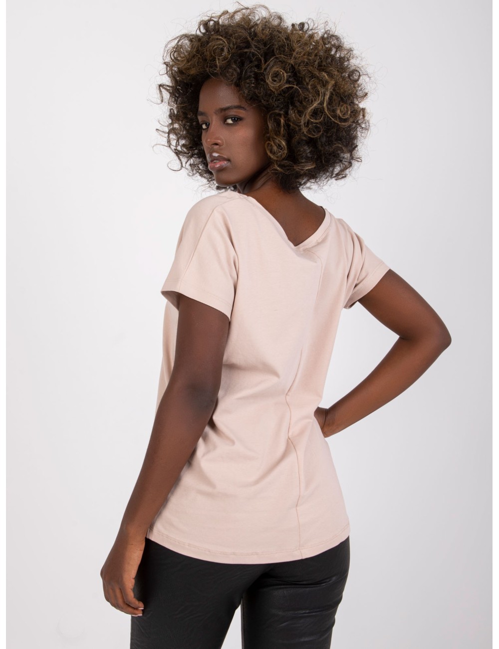 Bawełniany t-shirt V-neck