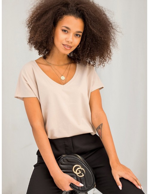 Bawełniany t-shirt V-neck