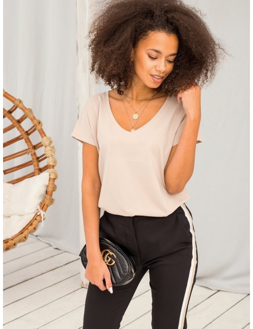 Bawełniany t-shirt V-neck