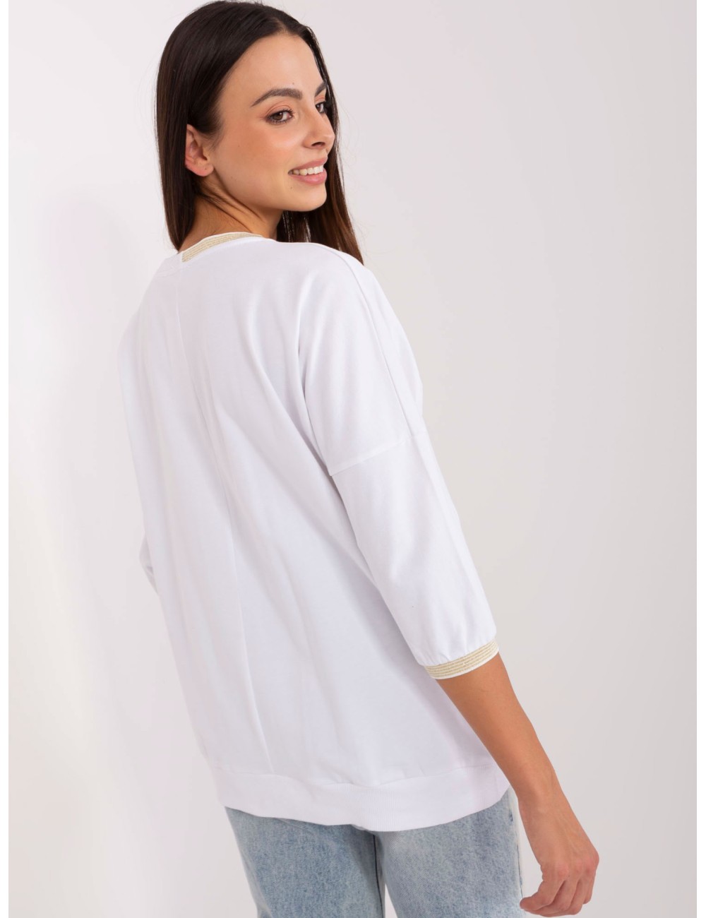 Bluzka oversize z dekoltem V RUE PARIS