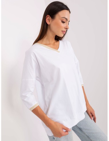 Bluzka oversize z dekoltem V RUE PARIS