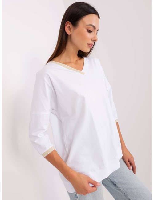Bluzka oversize z dekoltem V RUE PARIS