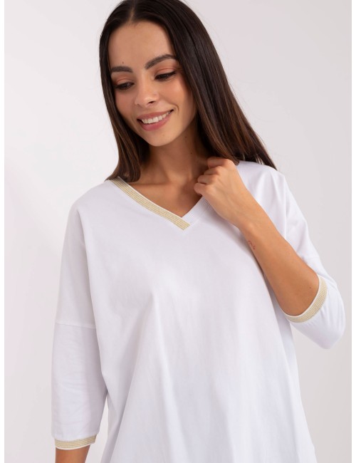 Bluzka oversize z dekoltem V RUE PARIS